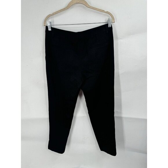 Theory Wool Dress Pant Women 6 Straight Leg Pleated Front Black - Picture 2 of 8